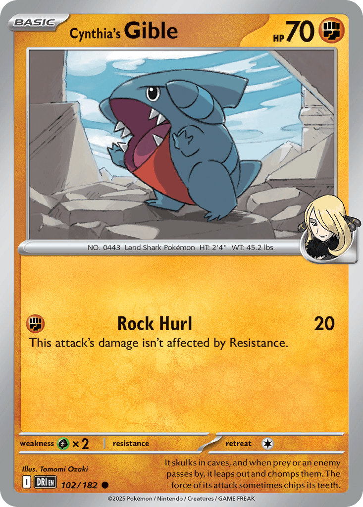 Cynthia's Gible 102/182