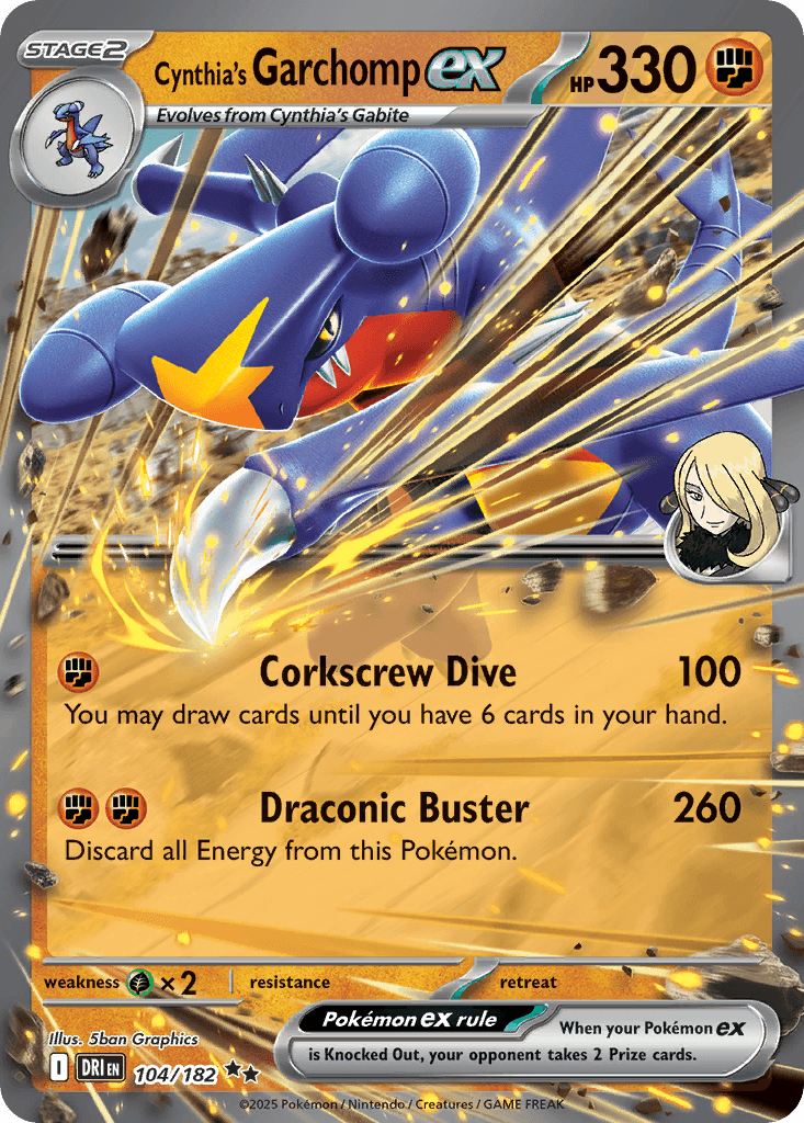 Cynthia's Garchomp ex 104/182