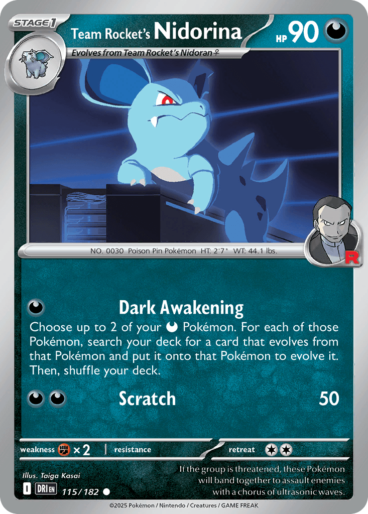 Team Rocket's Nidorina 115/182