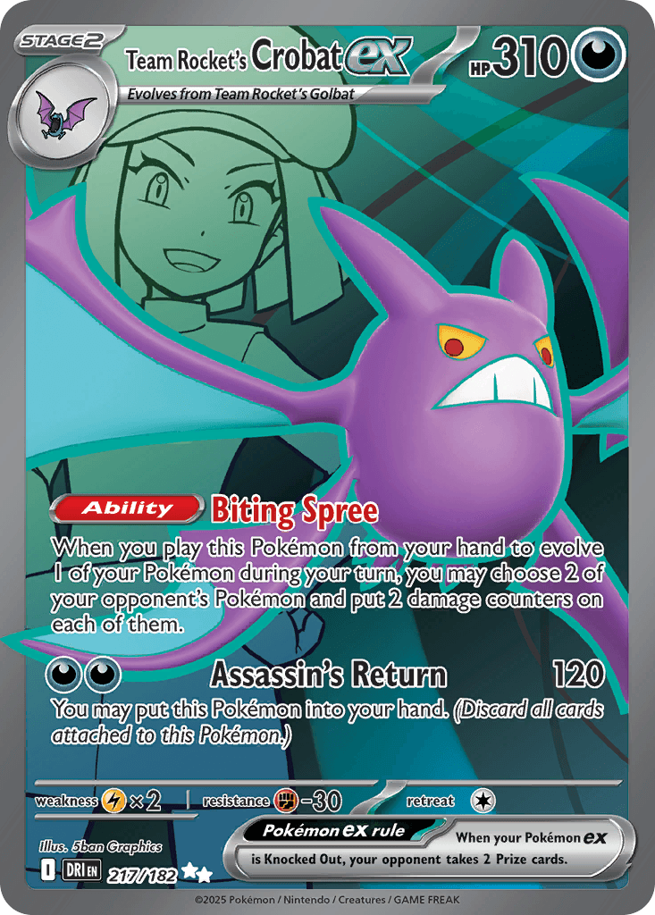 Team Rocket's Crobat ex 217/182