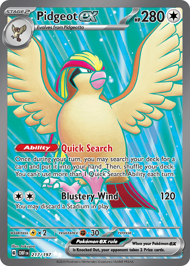 Pidgeot ex 217/197