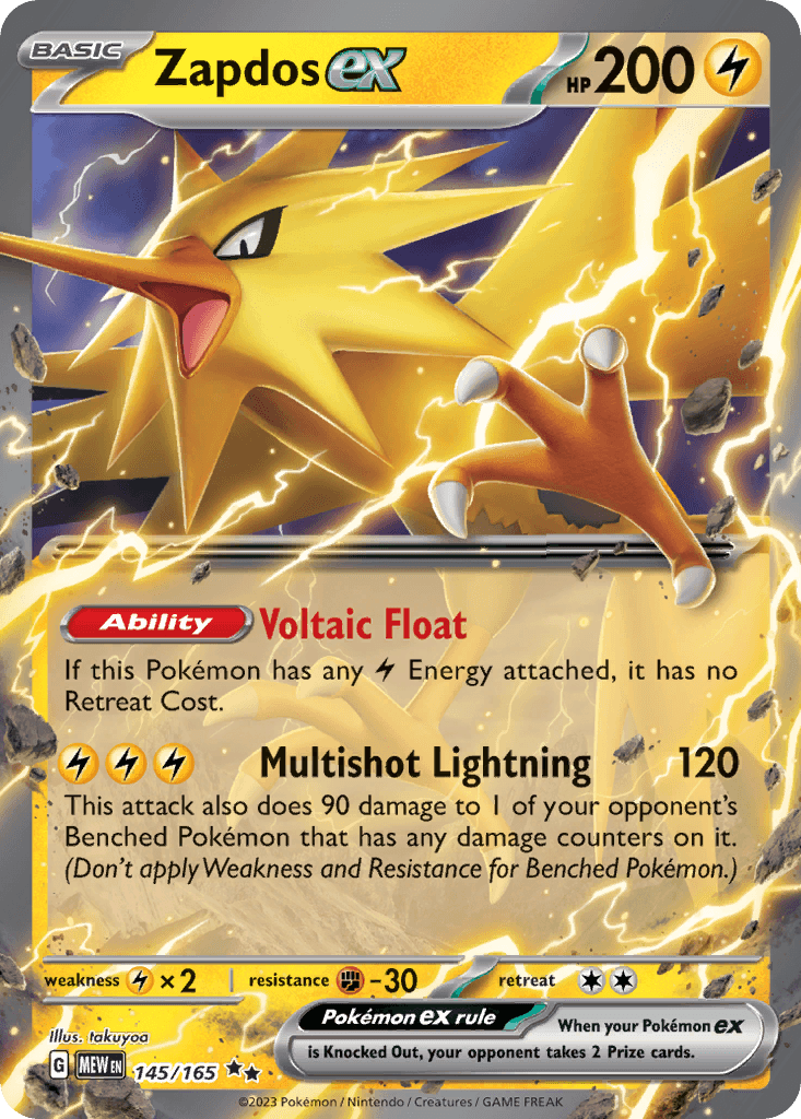 Zapdos ex 145/165