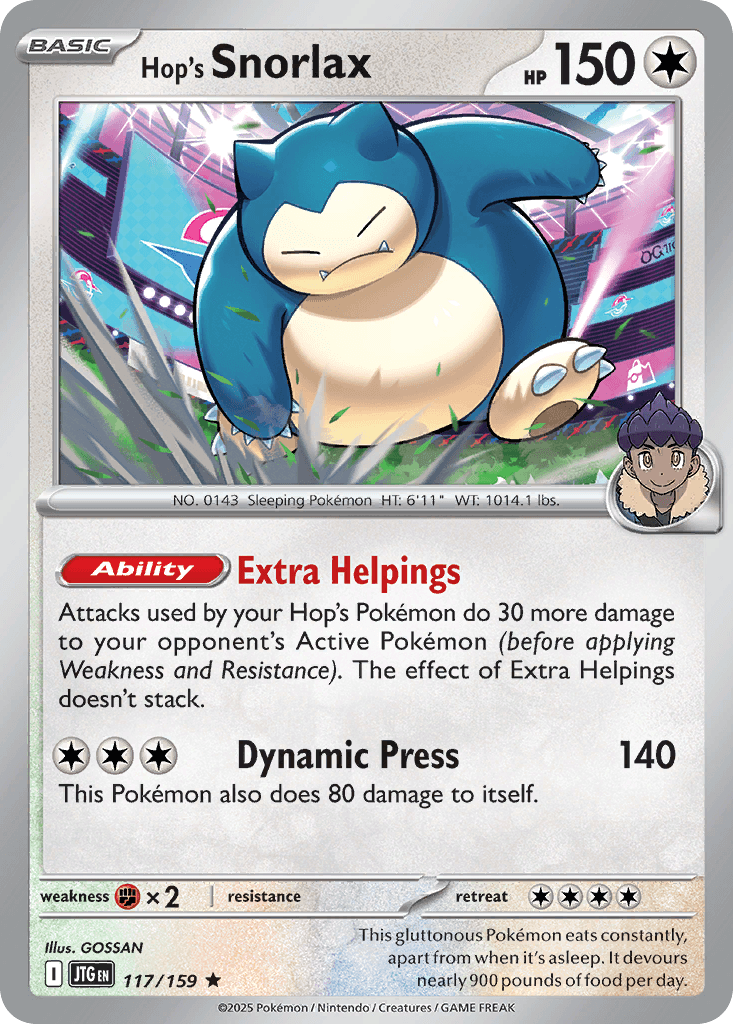 Hop's Snorlax 117/159