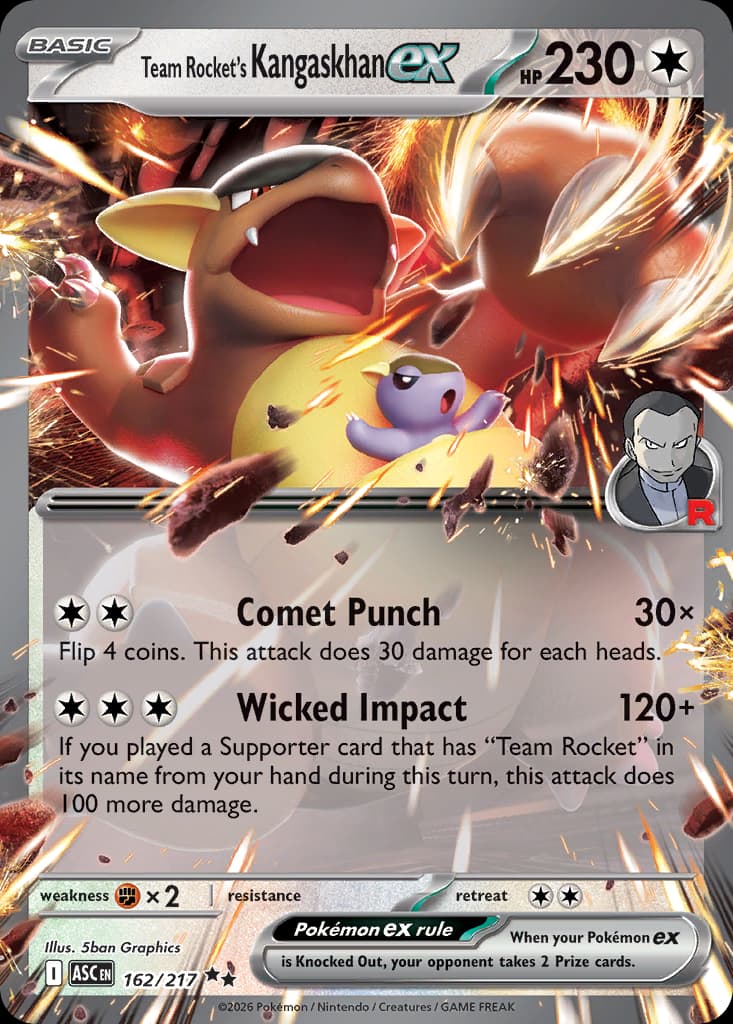Team Rocket's Kangaskhan ex 162/217