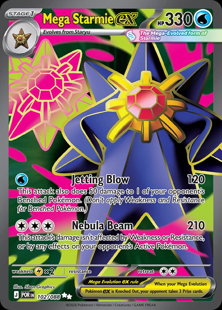 Mega Starmie ex 102/88